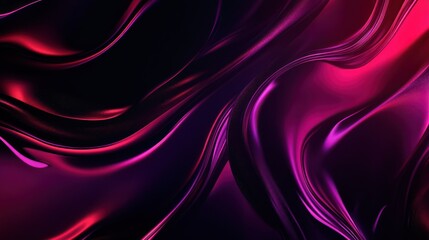 Obraz premium Abstract flowing fabric in shades of deep pink and purple, creating a dynamic and alluring visual.