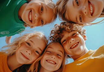 Happy Kids Smiling Together: A Moment of Joy and Friendship