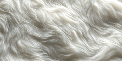 A fur textured surface with long, wavy fur, creating a luxurious, flowing appearance with a soft, inviting feel.