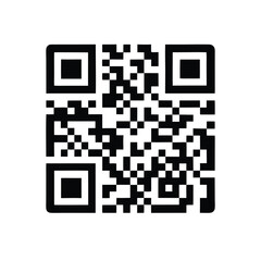 QR code vector illustration silhouette, isolated white background, 