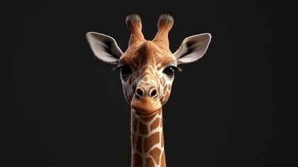 Fototapeta premium A Close-up Portrait of a Giraffe