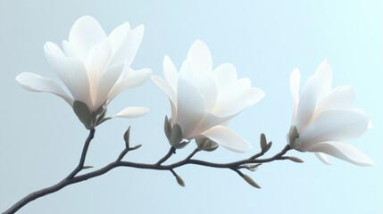 White Magnolia Flowers Blossom