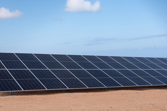 Large solar panel array generating clean energy