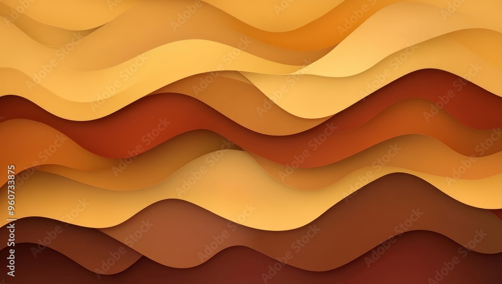 Aufkleber abstract autumn background with colorful geometric shapes. orange and red leaves arranged into a mod