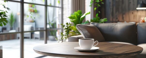 coffee on the table in the interior.