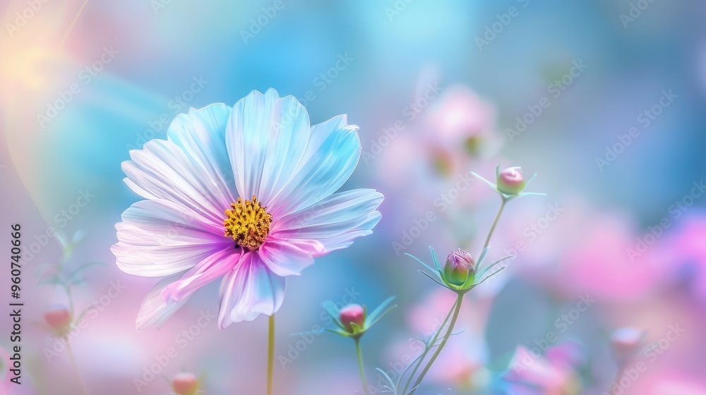 Canvas Prints Beautiful flower with soft colors blurred for background