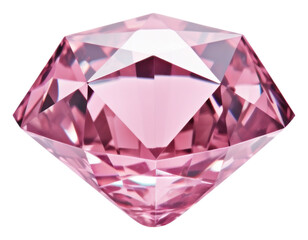 Fototapeta premium PNG Pink diamond gemstone jewelry on the white background