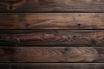 Fototapeta premium Processed collage of old rustic dark brown wood planks texture. Background for banner, backdrop