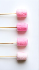 Marshmallow Isolated on White and Translucent Background
