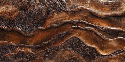 A brown textured surface with a polished, glossy wood grain, featuring deep, rich hues and natural, flowing patterns.