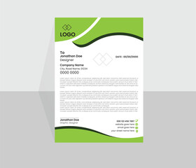 Corporate business letterhead design, creative modern letterhead template design, letterhead template.
