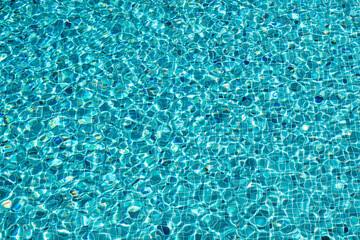 Blue and white pattern of water in a swimming ppol