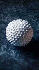 Ultra-Realistic Golf Ball on Dark Blurred Background