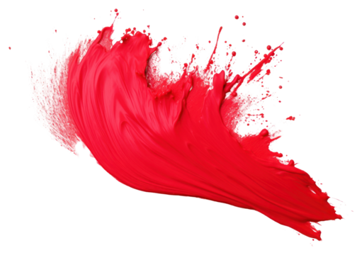 PNG Red Liquid Splash on the white background