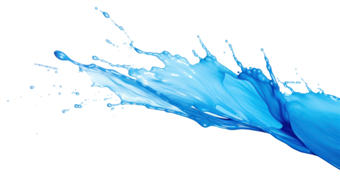 PNG Blue liquid Splash on the white background