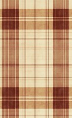 Seamless pattern of brown plaid fabric design with a classic tartan checkered style for fashion, textile, or interior decoration projects
