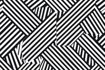 A simple yet striking geometric design featuring a diagonal pattern in black and white
