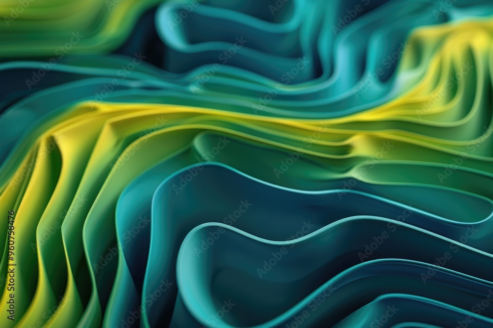 Poster a close-up view of a wavy surface, suitable for use in designs about texture, water, or movement