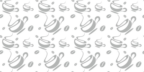 coffee cup and bean pattern. coffee cup and bean pattern background. Seamless coffee cup and bean pattern for packaging.