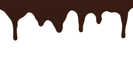 Set of chocolate drops and blots. Chocolate wave Background. Chocolate liquid background. Abstract chocolate background.