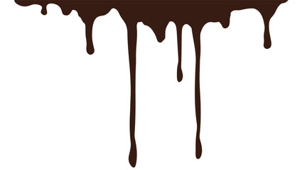 Set of chocolate drops and blots. Chocolate wave Background. Chocolate liquid background. Abstract chocolate background.