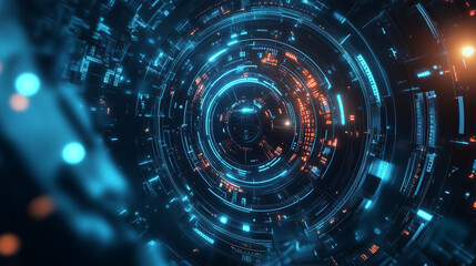 Obraz premium AI futuristic technology background