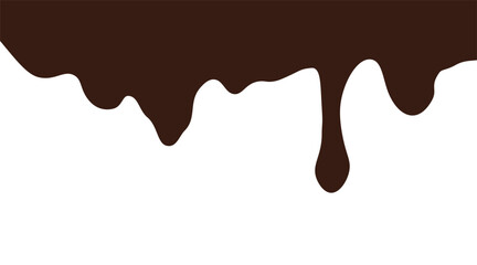 Set of chocolate drops and blots. Chocolate wave Background. Chocolate liquid background. Abstract chocolate background.
