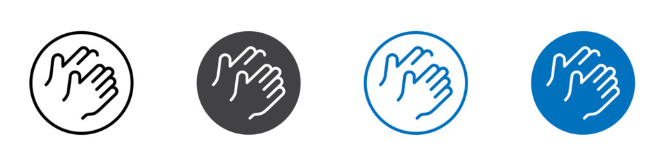 Fototapeta premium Clapping icon flat editable icon mark set.