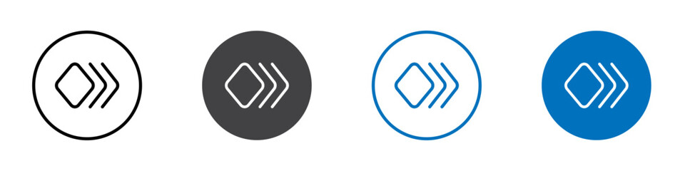 Keyframes icon flat editable icon mark set.