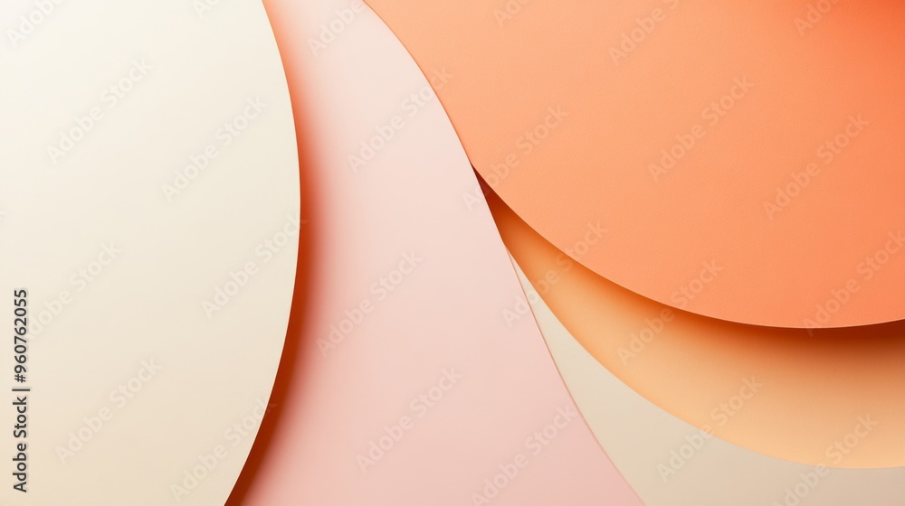 Poster close-up of a minimalistic graphic design with clean lines and subtle color gradients, ideal for ele