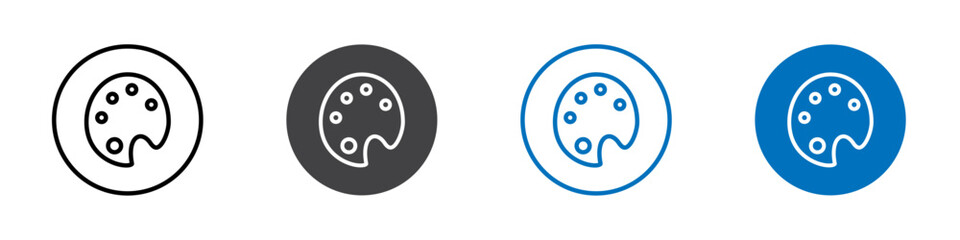 Paint icon flat editable icon mark set.