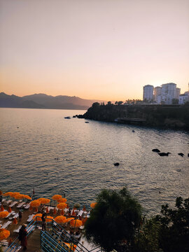 Sunset at Antalya Falez Beach