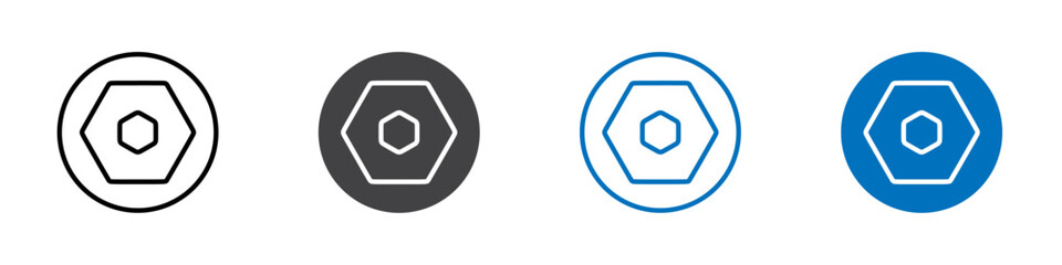 Settings icon flat editable icon mark set.