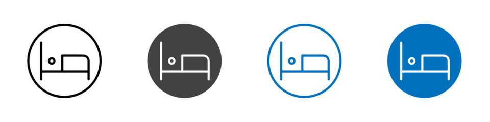 Sleep icon flat editable icon mark set.