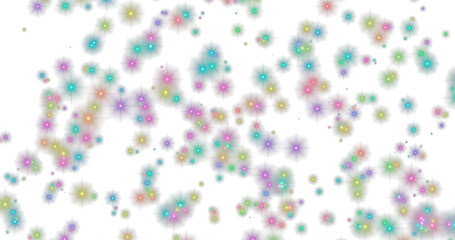 Obraz premium PNG transparent. Fantastic background of bright glowing particles in deep space. Bright electric flashes