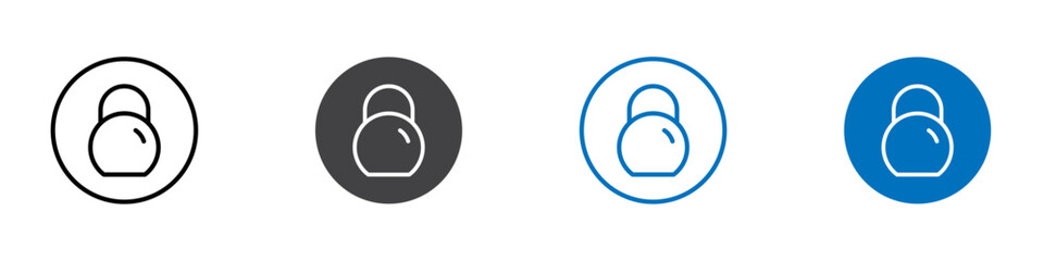 Weight icon flat editable icon mark set.