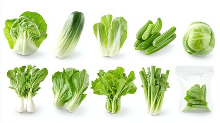 Fresh and Vibrant Assortment of Nutritious Leafy Green Vegetables for Healthy Diet