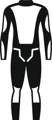 Motorcycle protective gear suit protecting motorcyclist icon
