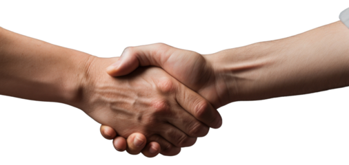 PNG Hands shaking on the white background