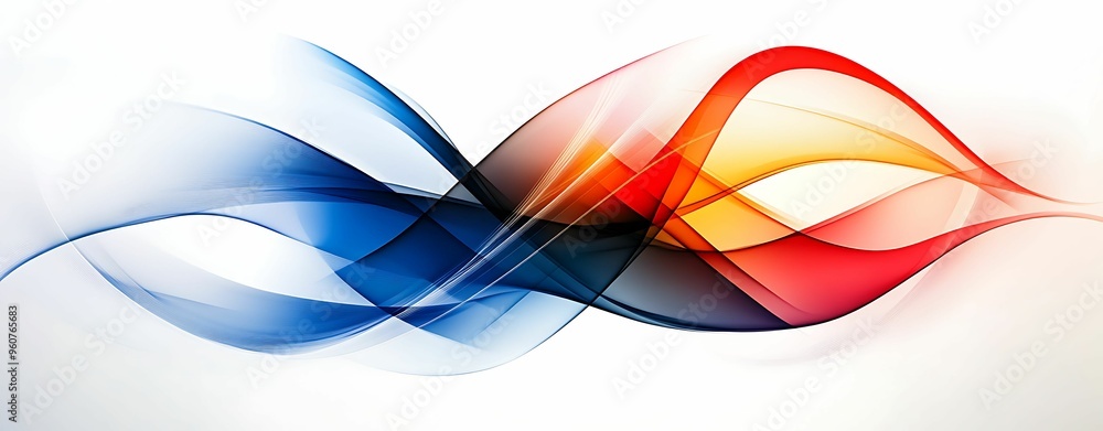 Poster vibrant geometric abstract artwork in color pencil style on soft pastel background with sharp focus 
