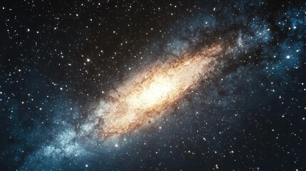 Fototapeta premium A Spiral Galaxy in the Vastness of Space