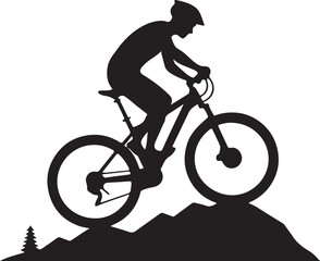 bicycle silhouette vector style with white background 