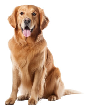 PNG A golden retrieval on the white background