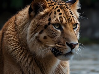 close up portrait of a tiger
