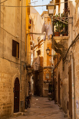 Fototapeta premium Narrow streets in Bari, Italy