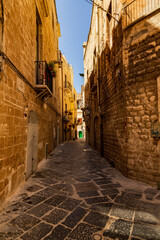 Narrow streets in Bari, Italy
