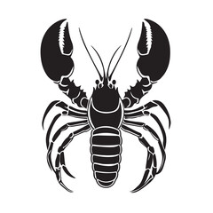 Lobster in cartoon, doodle style . Image for t-shirt, web, mobile apps and ui. Isolated 2d vector illustration in logo, icon, sketch style, Eps 10, black and white. AI Generative