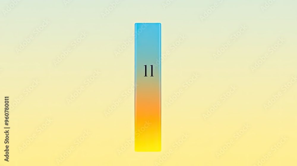 Poster a minimalist design featuring the number 11 against a gradient background.