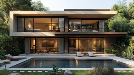 Fototapeta premium Architectural Excellence in Modern Real Estate