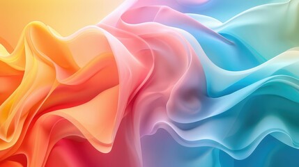 Obraz premium Soft gradient background transformed into Vibrant Color Wave.